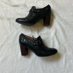 Clarks Indigo Town Edge Black Heeled Ankle Boots Women's 8.5